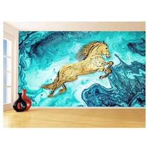 Papel De Parede 3D Animais Pop Art Cavalo Cores 3,5M Pxa308