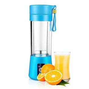 Mini Liquidificador Squeeze Usb Bateria Portatil Azul