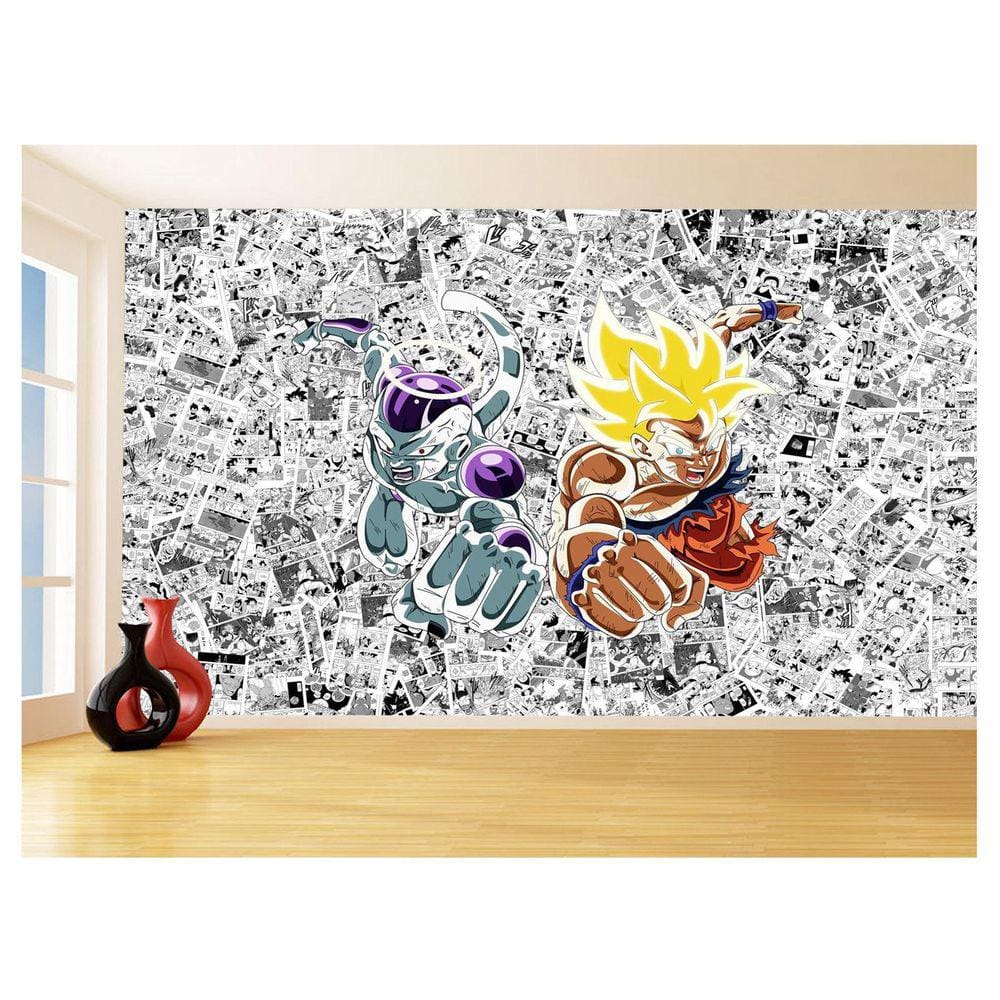 Papel De Parede Dragon Ball Goku Vegeta Anime 3,5M Dbz161