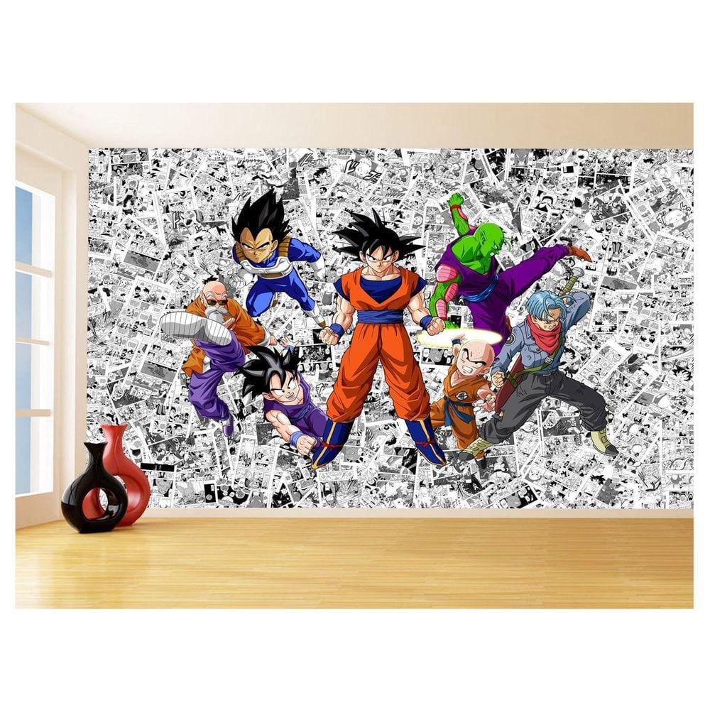 Papel De Parede Dragon Ball Goku Vegeta Anime 3,5M Dbz115