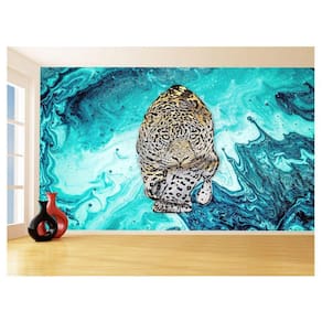 Papel De Parede 3D Animais Pop Art Onça Pintada 3,5M Pxa69
