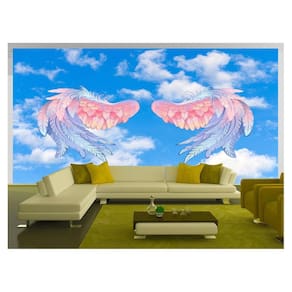 Papel De Parede 3D Arte Asas Selfie Insta Cores 3,5M Tra307