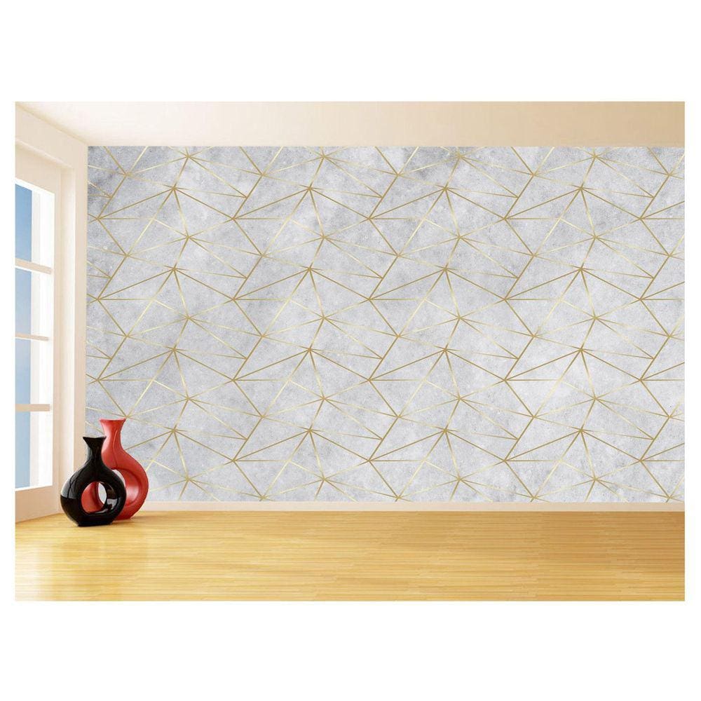 Papel De Parede 3D Concreto Queimado Risco Bege 3,5M Kkt115