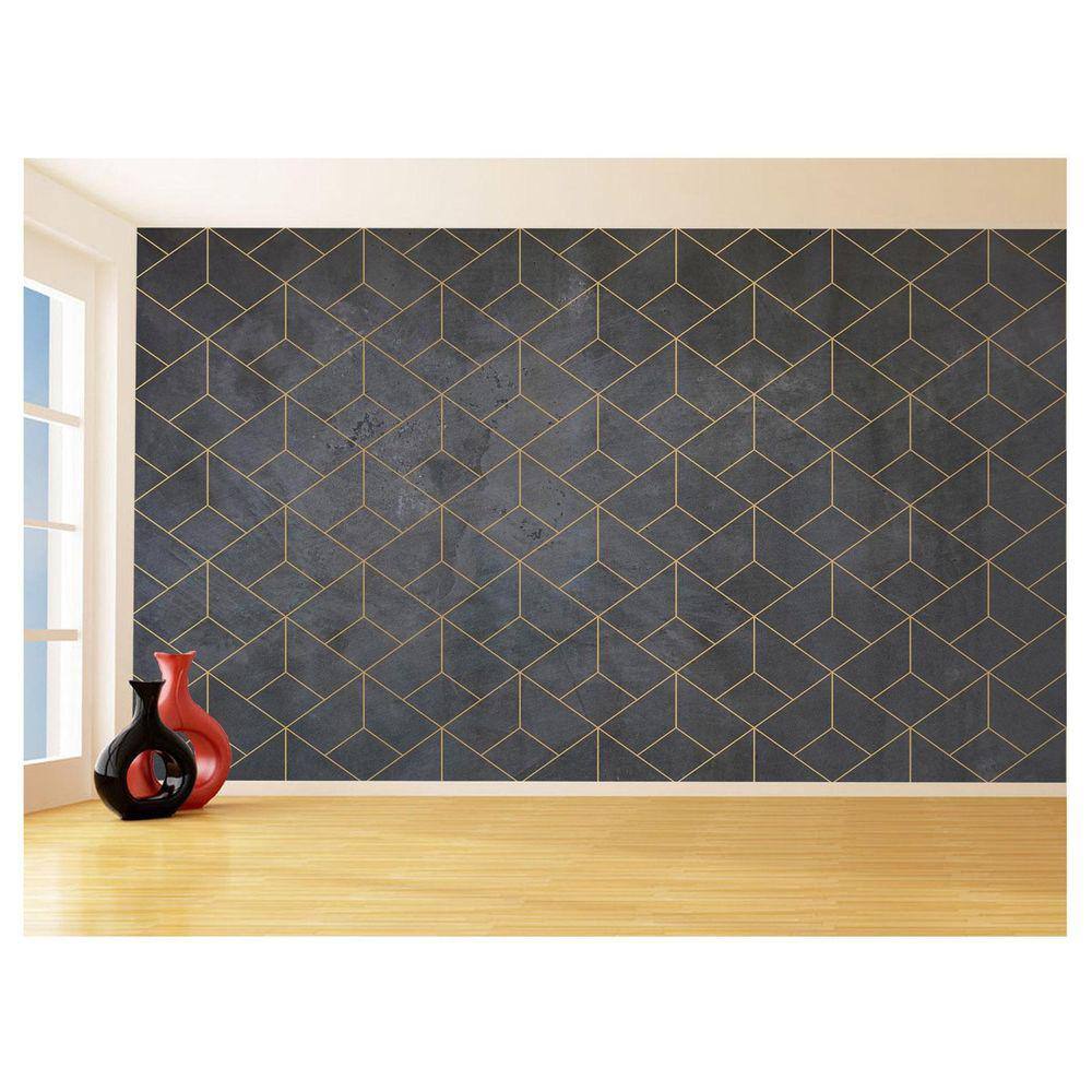 Papel De Parede 3D Concreto Queimado Risco Bege 3,5M Kkt124