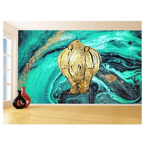 Papel De Parede 3D Animais Pop Art Rinoceronte 3,5M Pxa480