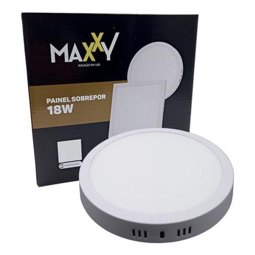 Painel Sobrepor Quadrado 18W Branco Frio - Kit 5