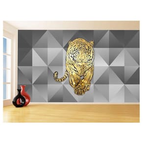 Papel De Parede 3D Animais Pop Art Tigre Felino 3,5M Pxa150