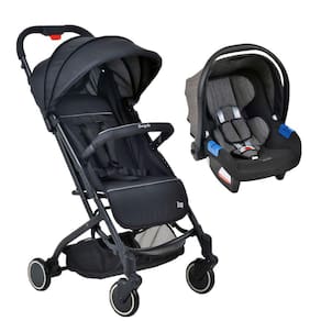 Travel System Burigotto Carrinho de Bebê Zap Preto com Bebê Conforto Touring X Preto Mesclado