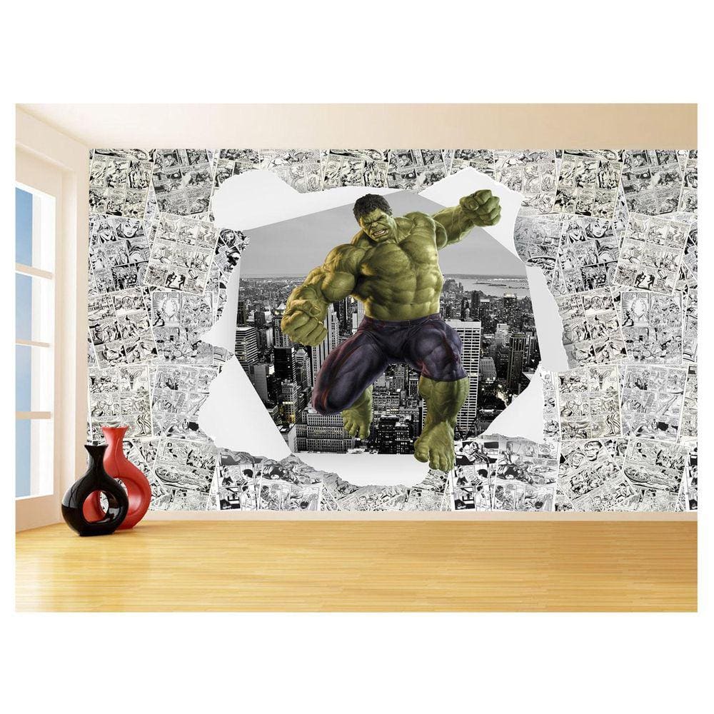 Papel De Parede 3D Heróis Página Quadrinhos Hq 3,5M Nhma257