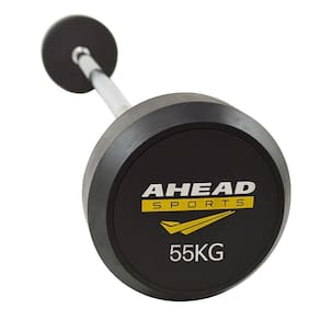 Barra Reta Montada 55 Kg As3009 Ahead Sports Preto e Amarelo