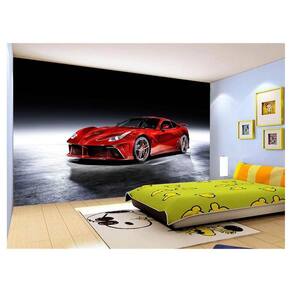 Papel De Parede Carro Ferrari Vermelha Garage 3,5M Car150