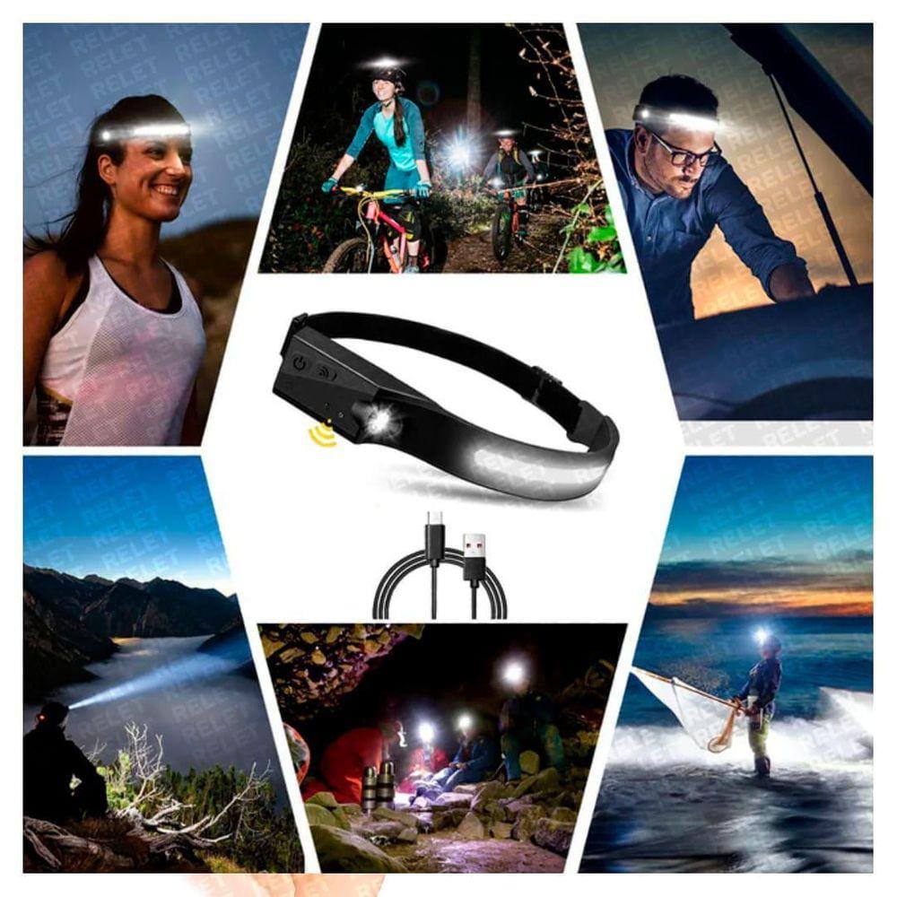 Farol Lanterna de Cabeça LED Resistente Água - 350 Lumens