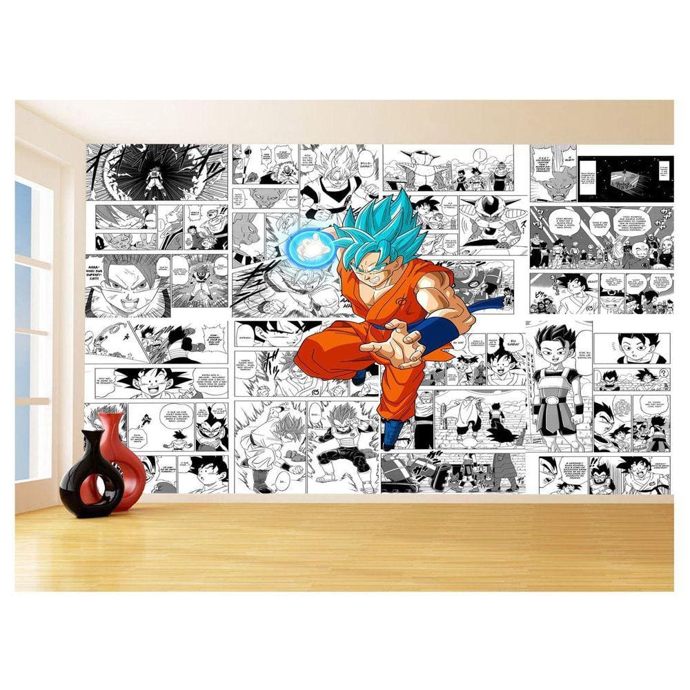 Papel De Parede Dragon Ball Goku Página Manga 3,5M Dbz648