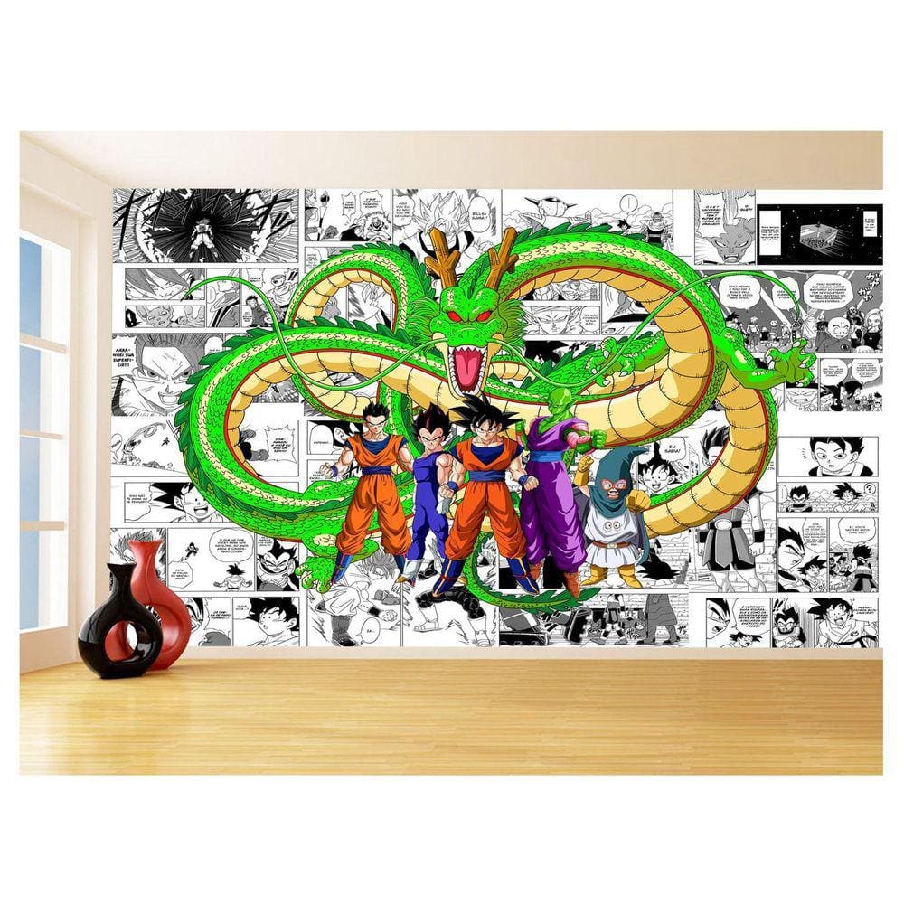 Papel De Parede Dragon Ball Goku Vegeta Anime 3,5M Dbz181