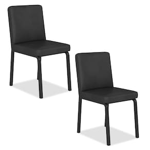 Kit 2 Cadeiras Industrial Pequim Preto/corino Preto - Móveis Arapongas