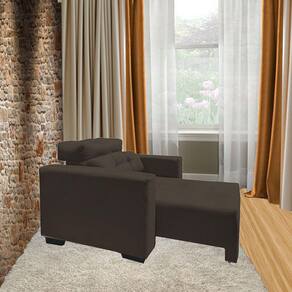 Poltrona Amamentação E Decoração Veneza Exclusiva Marrom - BL Decor