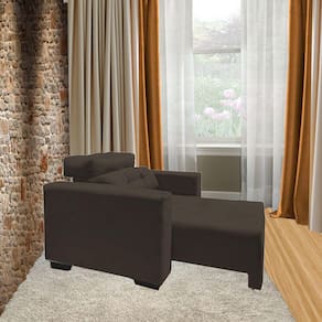 Poltrona Amamentação E Decoração Veneza Exclusiva Marrom - BL Decor
