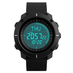 Relógio esportivo SKMEI Compass 50m impermeável para homens preto