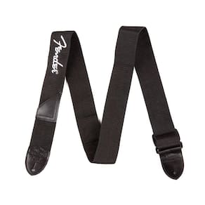 Correia Para Guitarra Baixo Violão Fender Logo Branca Strap
