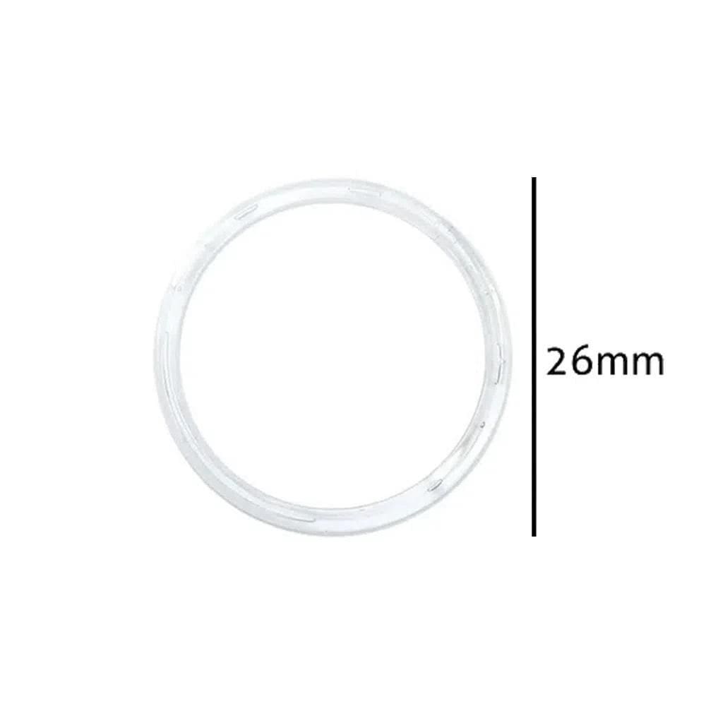 Argola De Plastico Incolor 26Mm Com 144 Peças Ritas