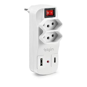 Filtro De Linha 2 Tomadas +Usb+Tipoa+C 10Aelgin 46Rfl3020Usb