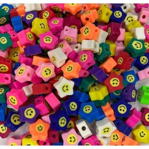 Miçanga Entremeio Pulseira Fimo Estrela 10mm - 50 uni
