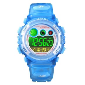Relógio digital cofuo para meninos Blue Kids Waterproof Alarm