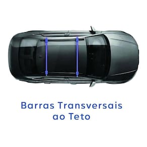 Rack Travessa Teto Vw Crossfox Spacefox 2010 A 2018 Preto
