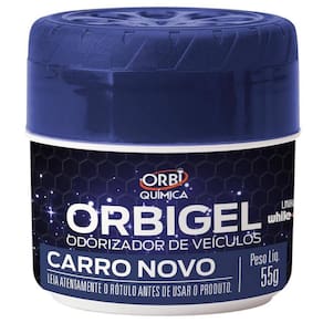 Aromatizante Orbigel Gel Carro Novo 55g Orbi Quimica