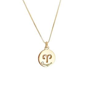 Colar Signos Corrente 55/60-Banhado Ouro 18K - Aries