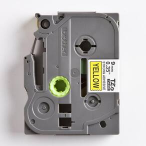 Fita Industrial Brother TZE-S621 9mm Preto/Amarelo