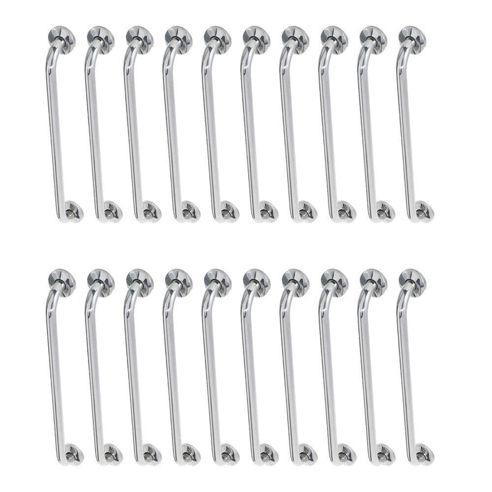 Alça De Apoio 80cm Barra Inox Kit 20 Unidades Idoso Acessibilidade Cadeirante Banheiro Box