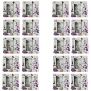 Porta Retrato 10x15 Moldura Paris Kit 20 Unidades Enfeite Flores Decoraçao Fotografia Lembrança