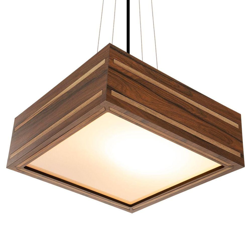 Luminária Decorativa Madeira Pendente Ilhota Nog 45Cm