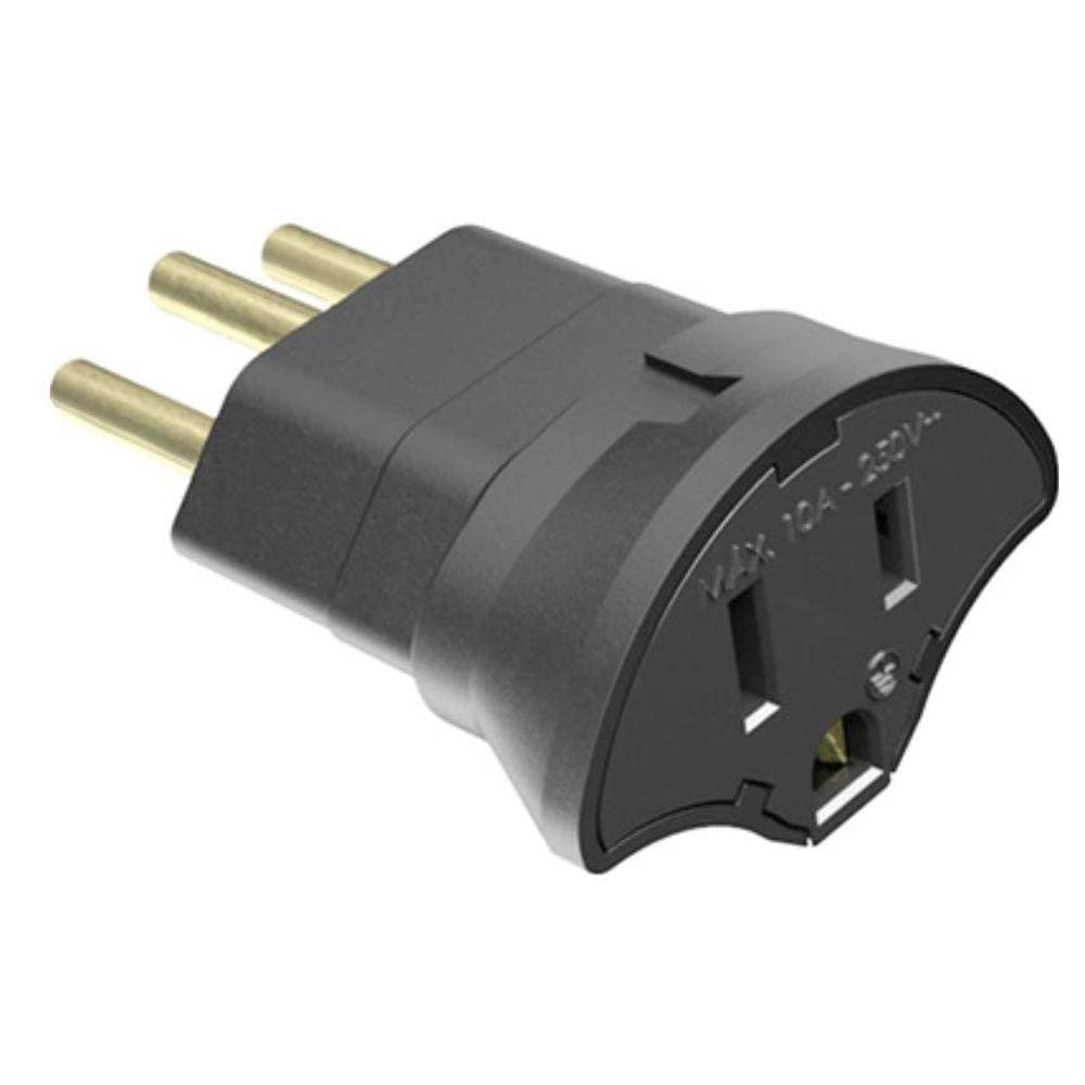 Adaptador de Tomada 2P+T SMS - Tomada Padrão Novo - 64120