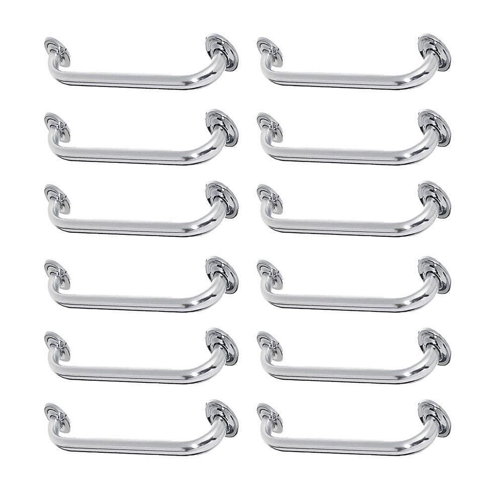 Alça Apoio Banheiro Kit 12 Uni Inox 50cm Idoso Cadeirante Acessibilidade Deficiente Segurança