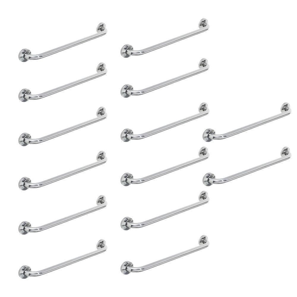 Alça De Apoio Barra Inox Kit 14 Unidades 70cm Segurança Deficiente Idoso Parede Corrimao