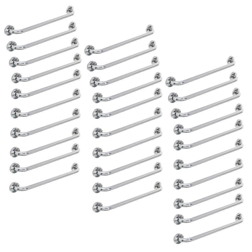 Alça De Apoio Inox Barra 50cm Banheiro Kit 30 Unidades Idoso Cadeirante Acessibilidade Deficiente