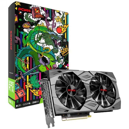 Placa de Video PCYes Nvidia GeForce RTX 3060 Ti 8GB GDDR6 Graffiti Series Full Size Dual Fan PGS3060TIFSR6