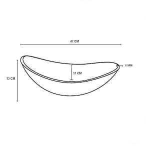 Cuba De Vidro Oval 47Cm Branco Fosco