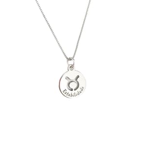 Colar Signos Corrente 55/60-Banhado Platina - Touro