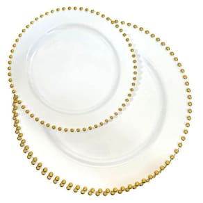 Descartável Dourado Pratos Refeição 6Un + 6 Pratos Sobremesa