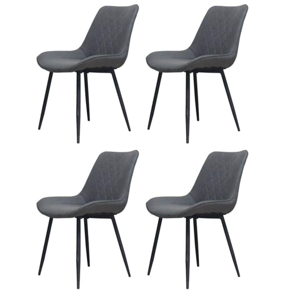 Kit com 4 Cadeiras Haifa Assento em MDF e Base em Aço Pintado Fratini