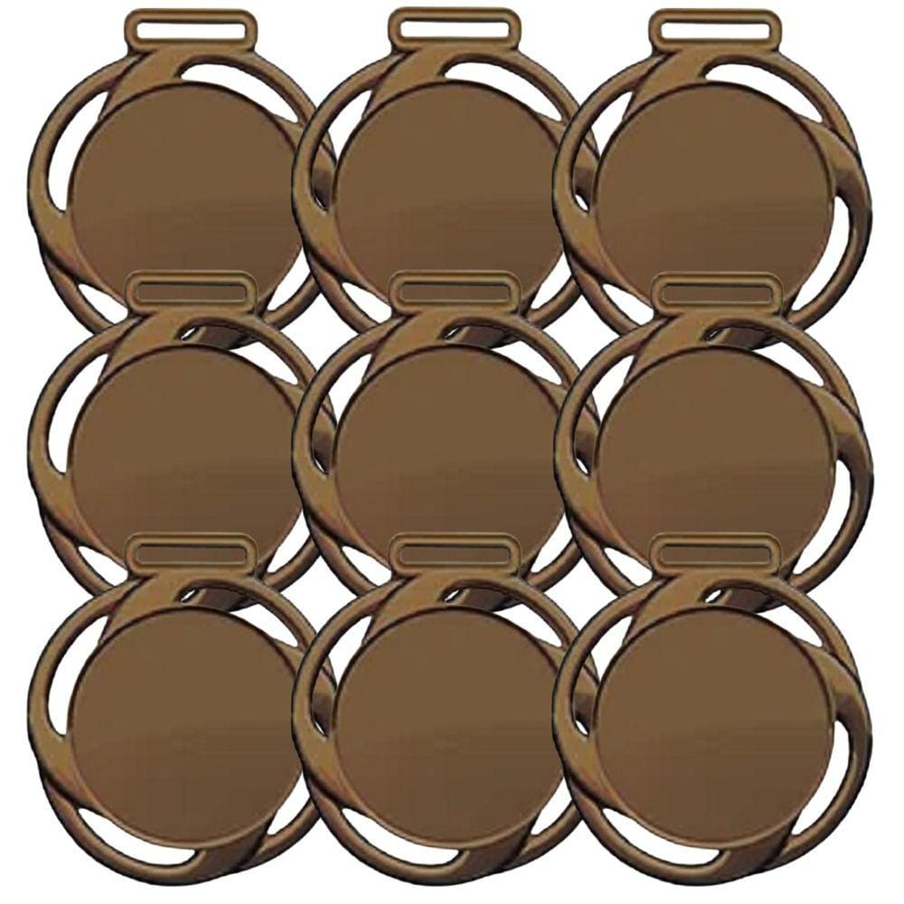 Kit com 30 Medalhas Rema Premiação Linha Ref. 273 80mm Cor Bronze