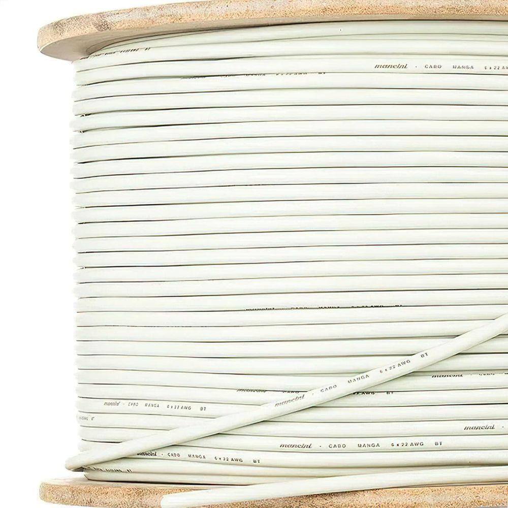 Cabo Manga 5X26 Awg - Com Blindagem Preto - 4 Metros