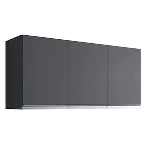 Armário Aéreo 3 Portas 120cm Debora Cinza - Pallazio