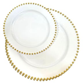 Kit Descartável Luxo Plastic Pratos Jantar E Sobremesa 6Un
