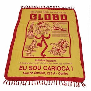 Canga Praia 100% Viscose Biscoito Globo Vermelho 1,60Mx1,10M