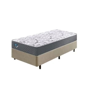 Cama Box Solteiro King Reforçado 96x203x38cm e Colchão Adapto Adapto Molas Ensacada Bege