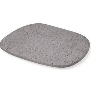 Bandeja De Poliresina Oval Cinza Rústico 32X22X02 Cm